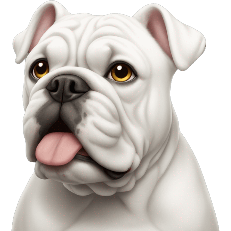 White bulldog emoji