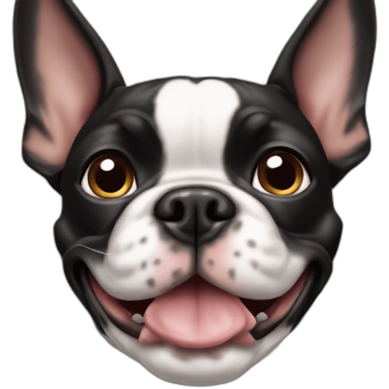 boston terrier ears down emoji