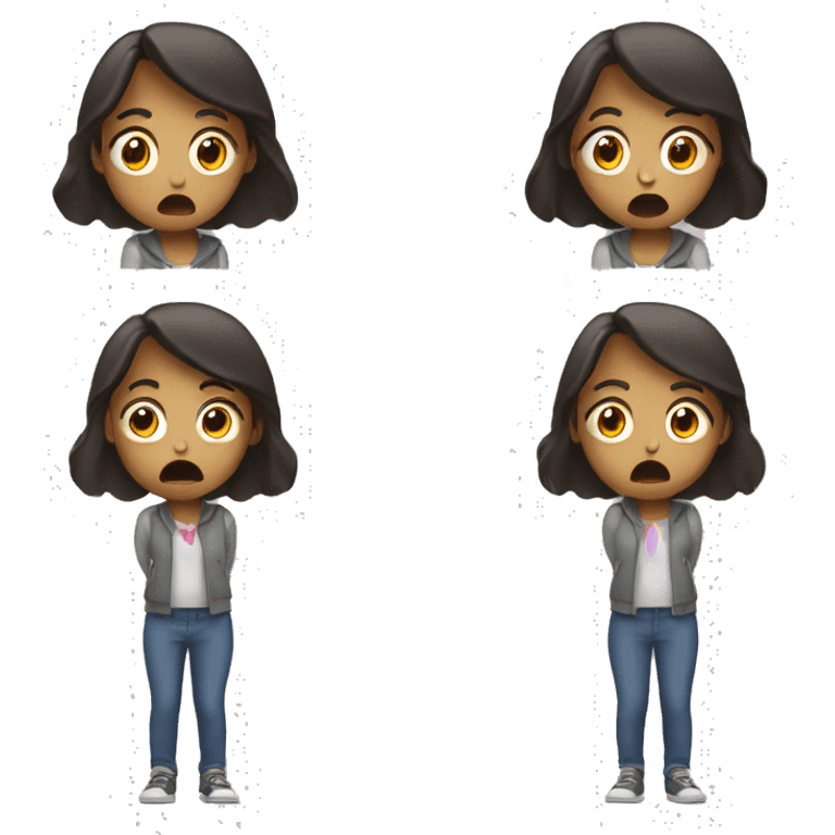 Shocked girl standing emoji