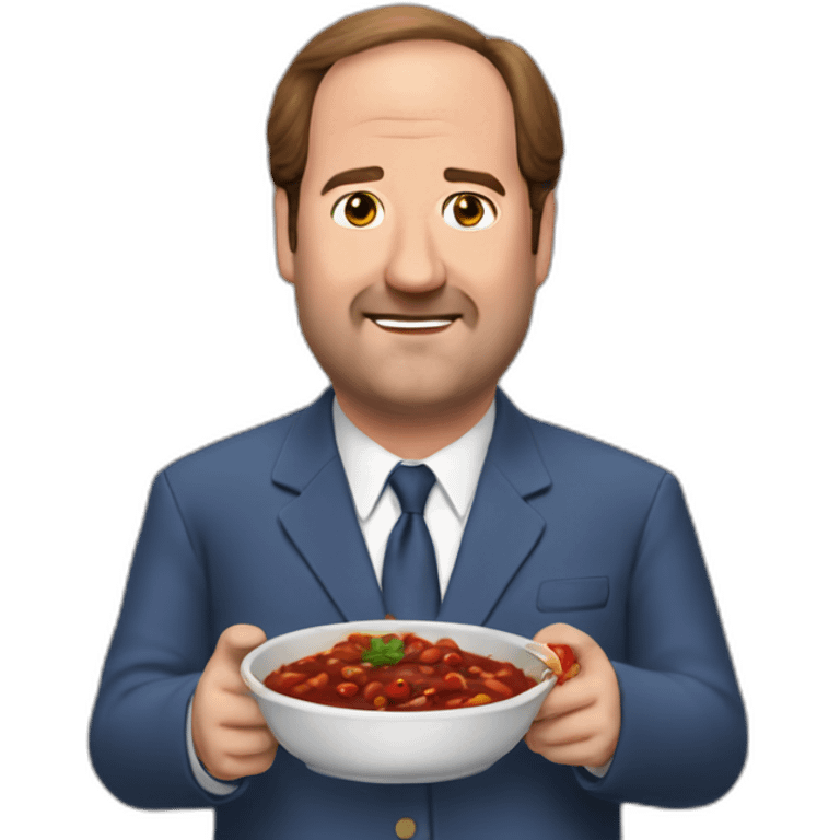 Kevin Malone and his chili emoji