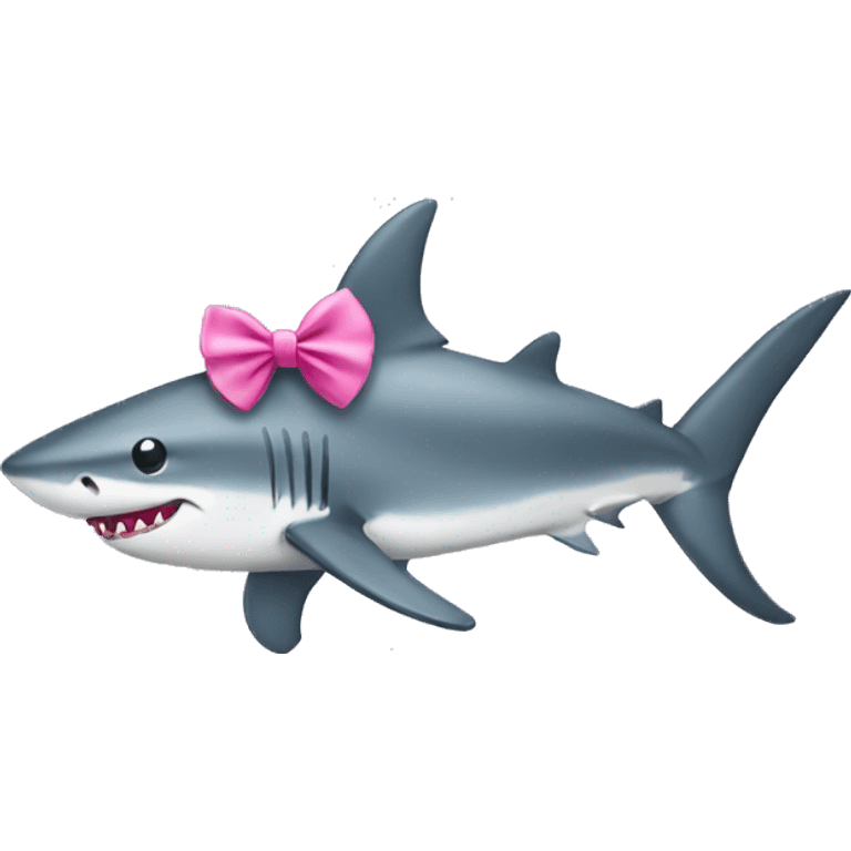 Shark with pink bow emoji