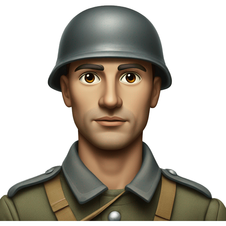 photorealistic serious franch soldier 1960s emoji