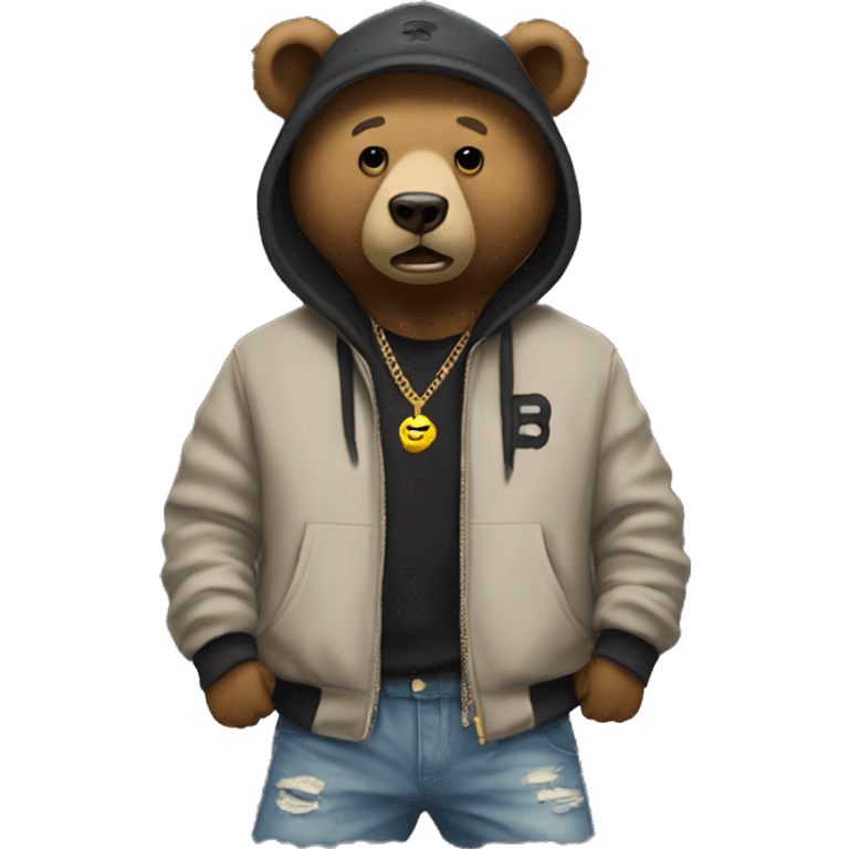 rapper bear emoji