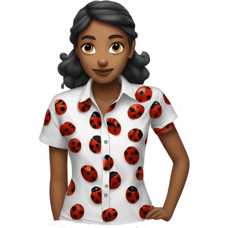 Shirt with lady bug  emoji