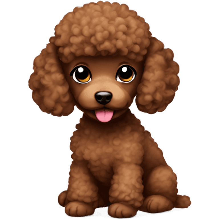 brown baby poodle  emoji