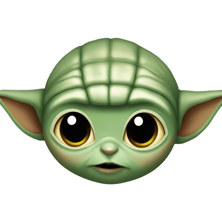 Baby yoda head in round emoji