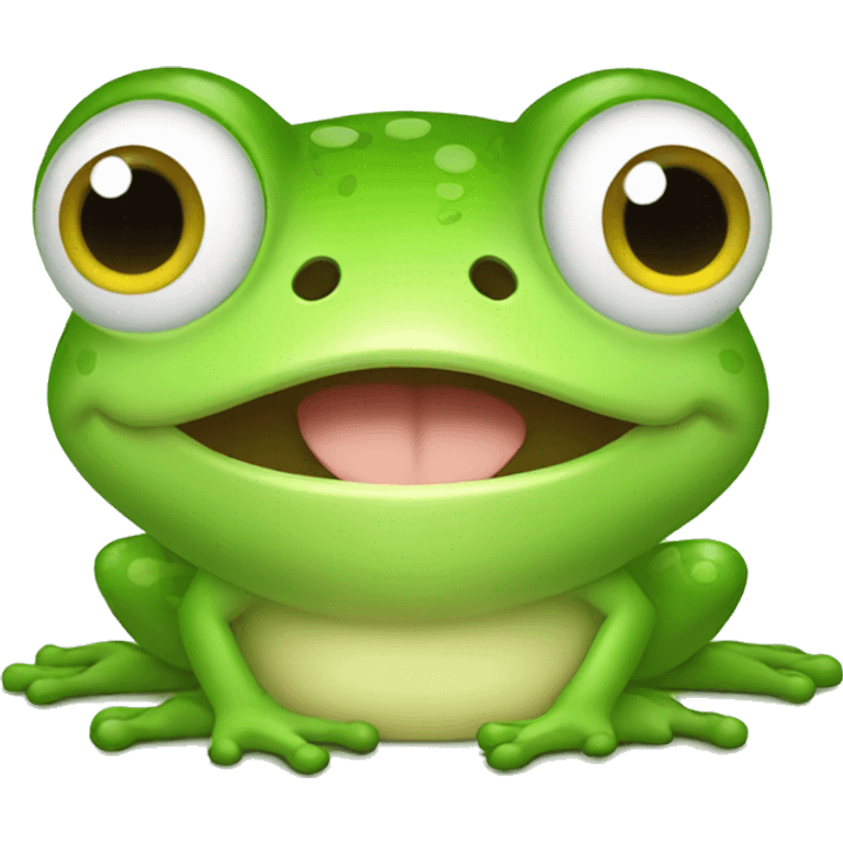 Happy frog  emoji