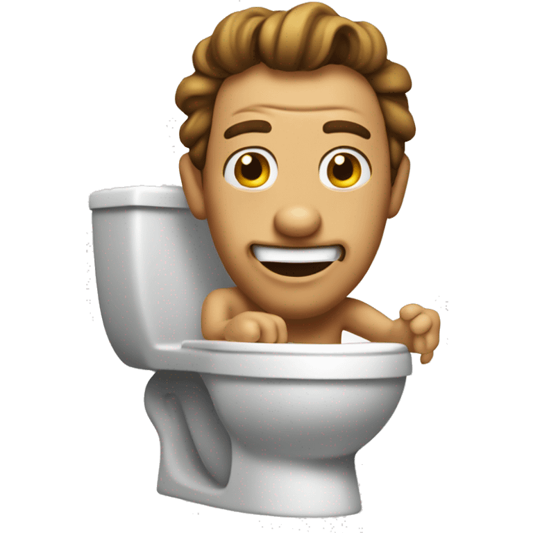 Goofy Skibidi guy in toilet emoji