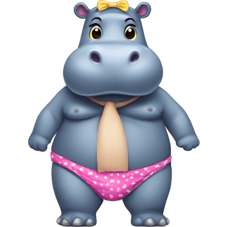 Hippo wearing a bikini  emoji