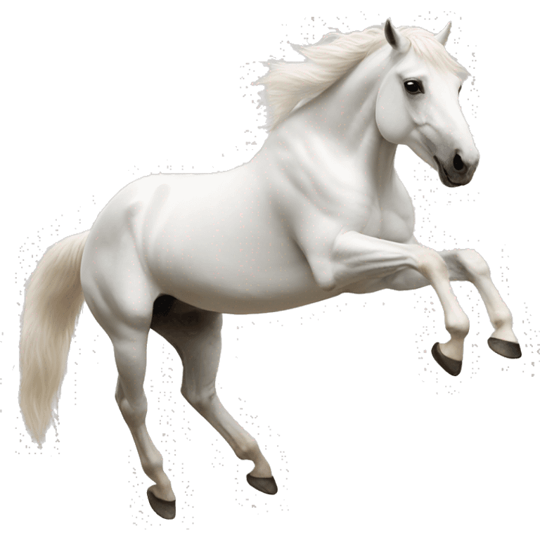 Jumping white horse emoji