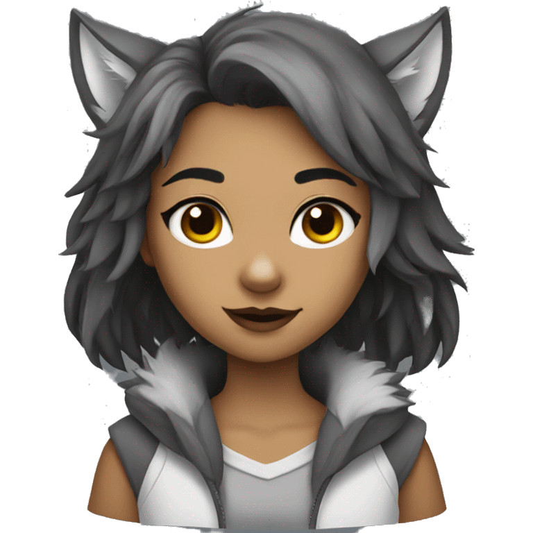 Wolf girl emoji