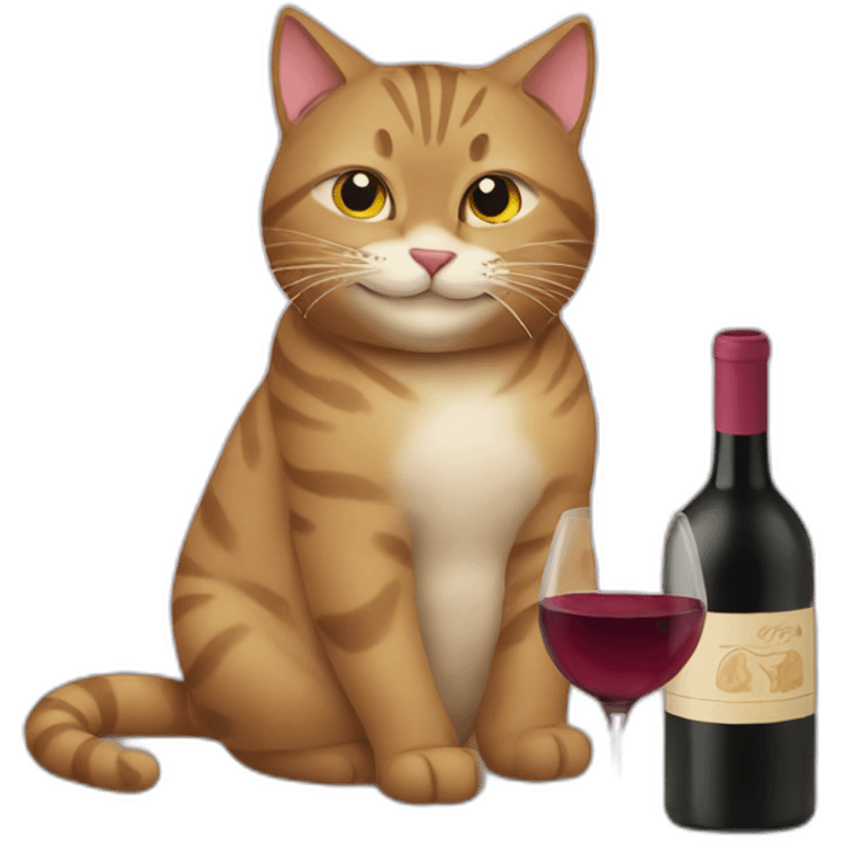 cat drinking wine emoji