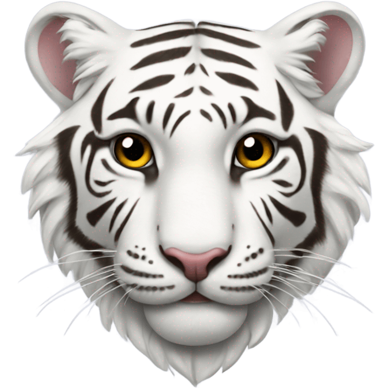 White tiger with heart emoji