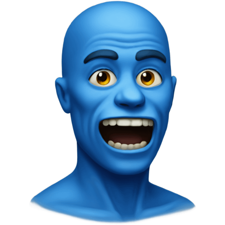 Freaky blue man emoji