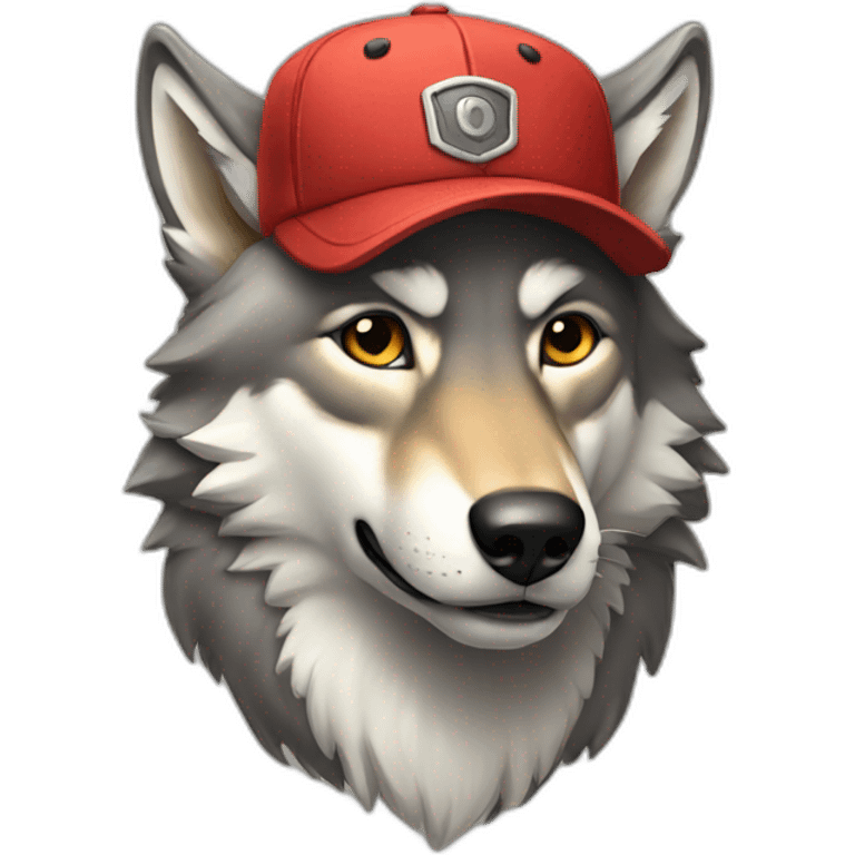 Wolf with cap emoji