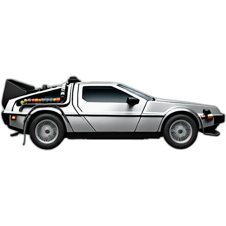 Delorean in back to the future emoji