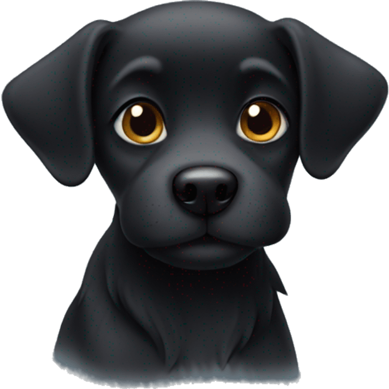 little black dog emoji