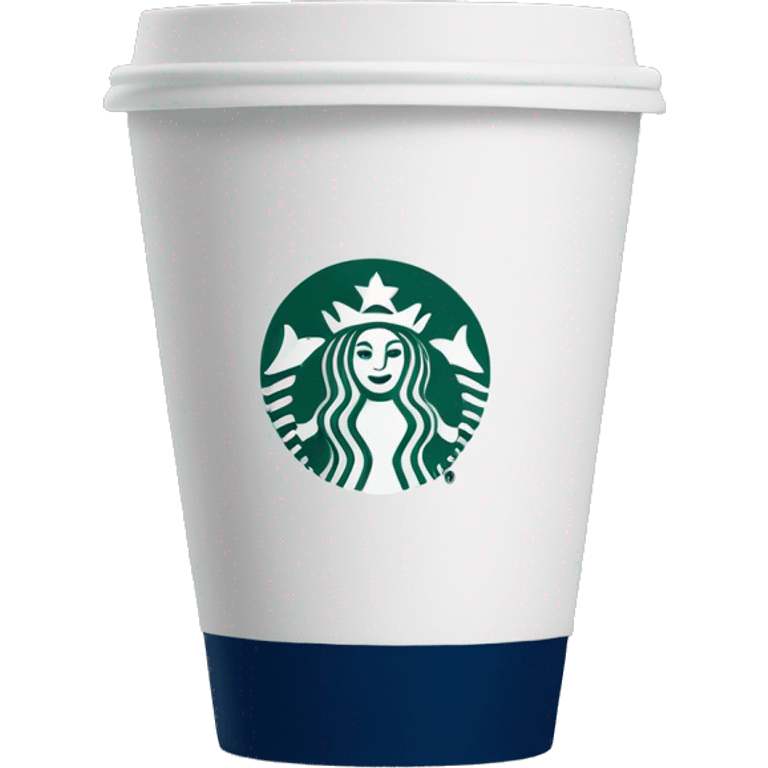 Navy blue Starbucks cup  emoji