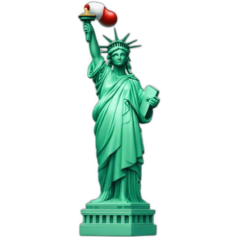 Statue of liberty  dess like santa claus emoji