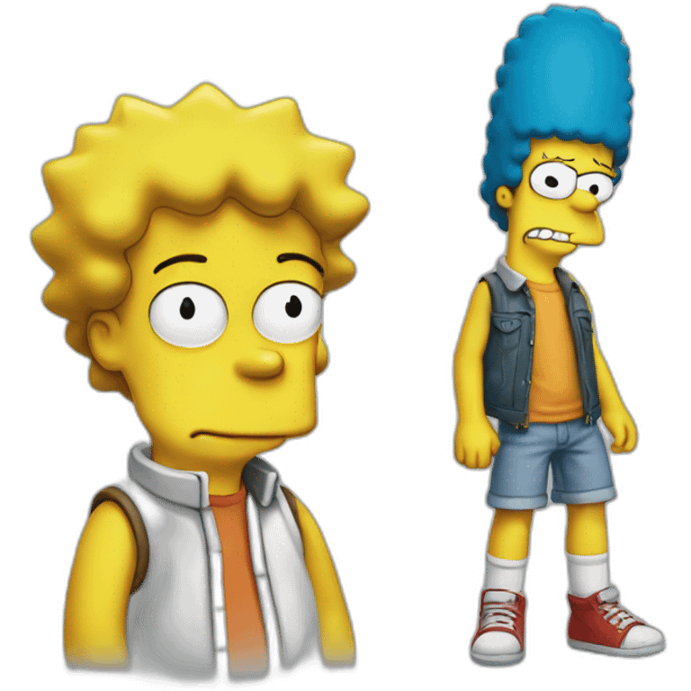 the simpsons kid standing emoji