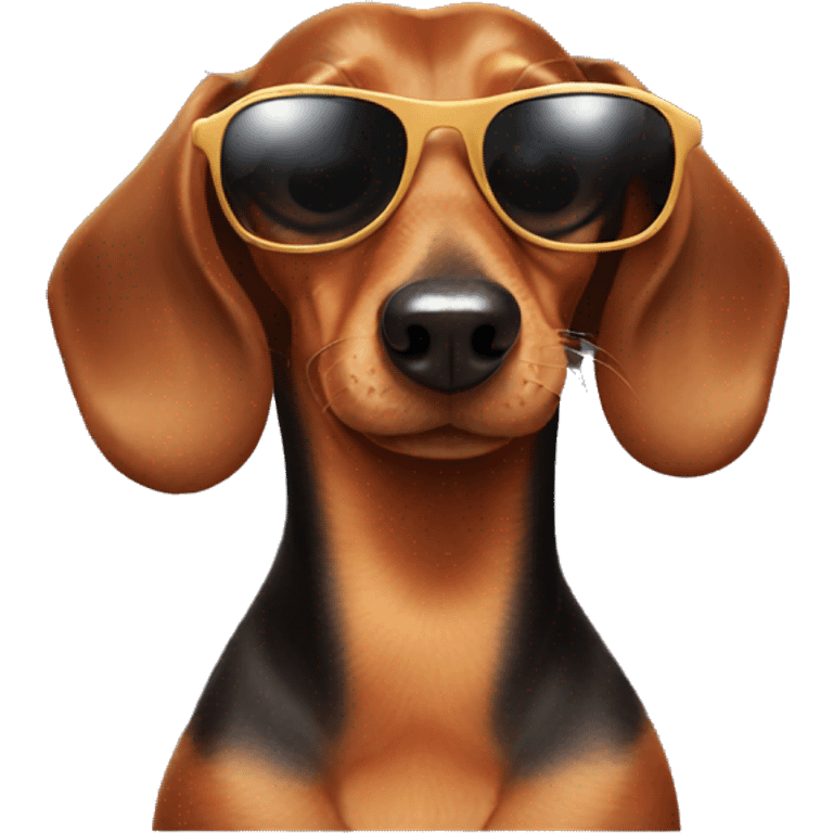 Daschund with sunglasses emoji