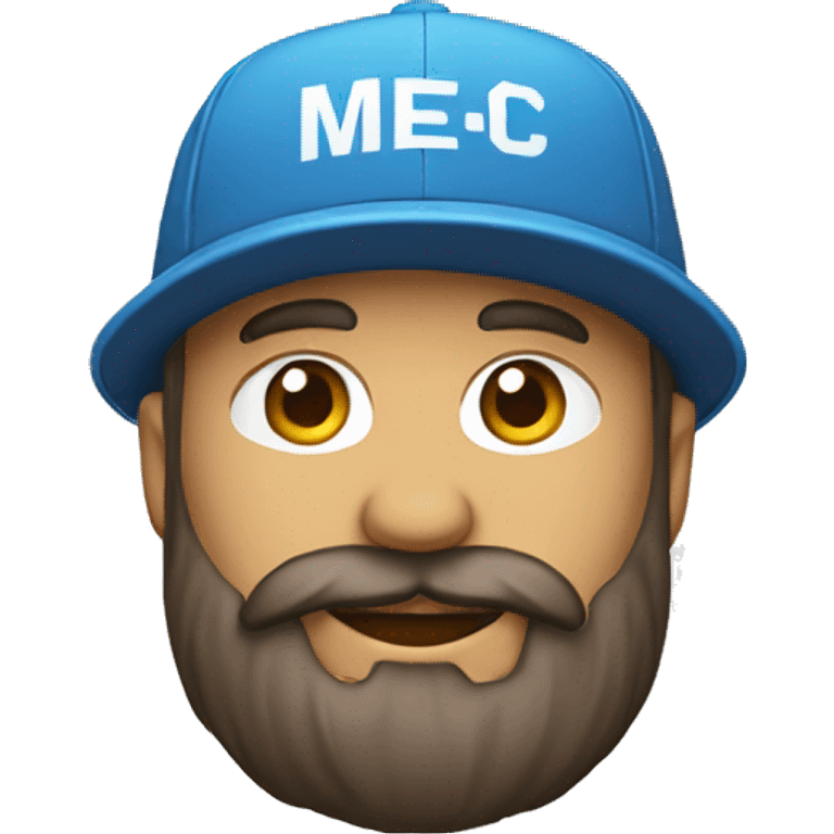 Un mec avec barbe et casquette à l’envers  emoji