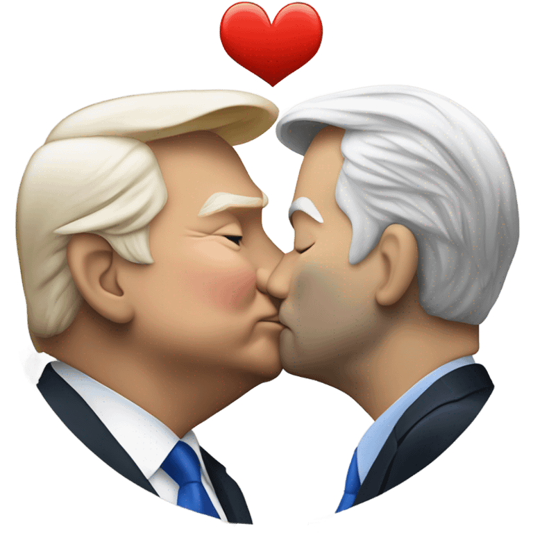 donald trump kissing jaroslaw kaczynski emoji