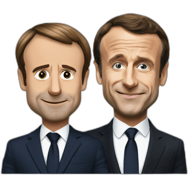 Emmanuel macron embrasse sarkozi emoji