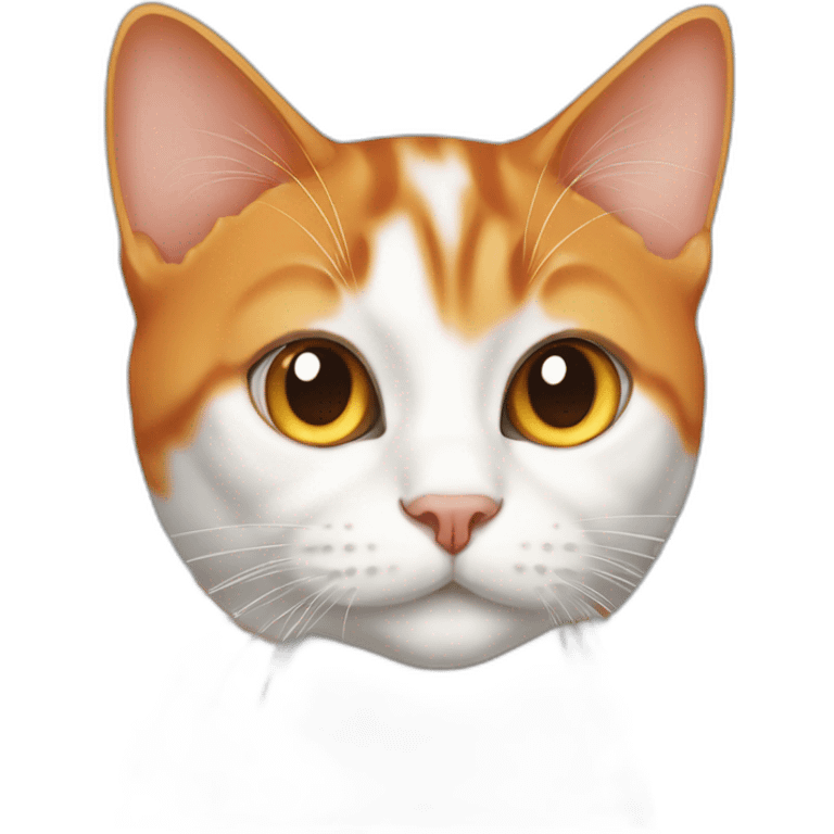 orange and white domestic short-haired cat emoji