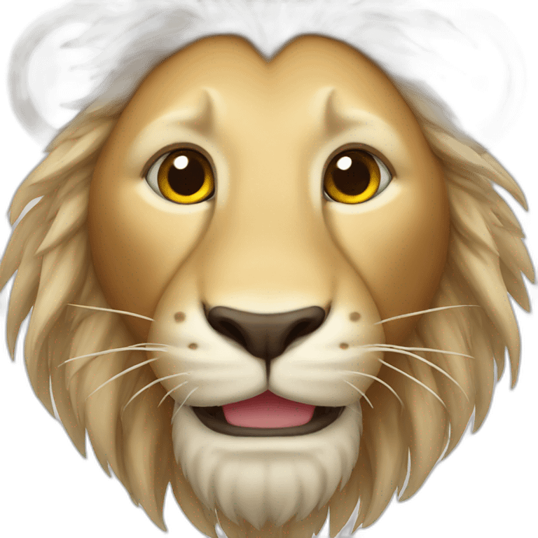 Happy lion emoji