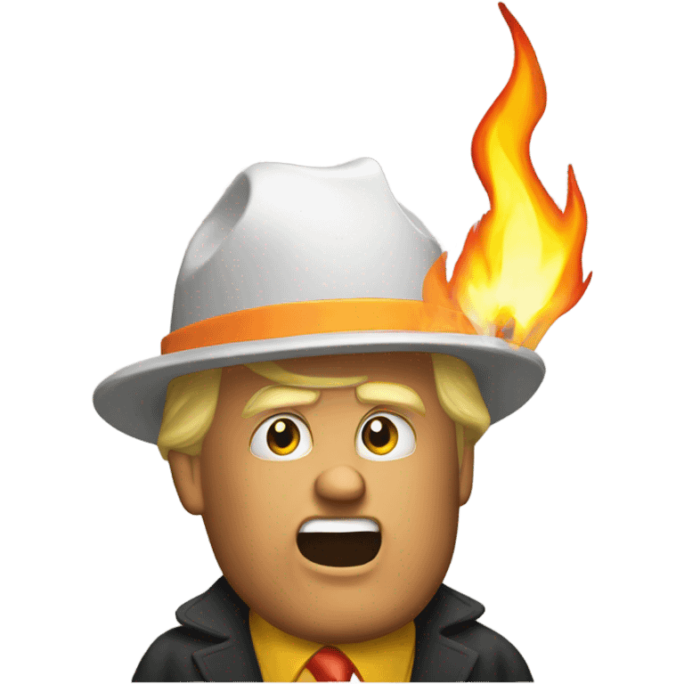 Trump putting out fires emoji