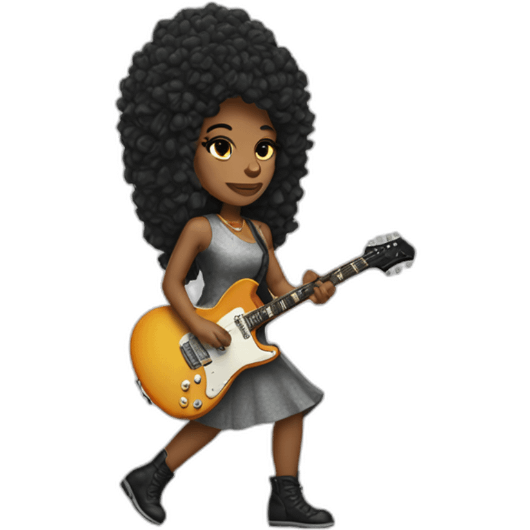 Rock and roll lady emoji