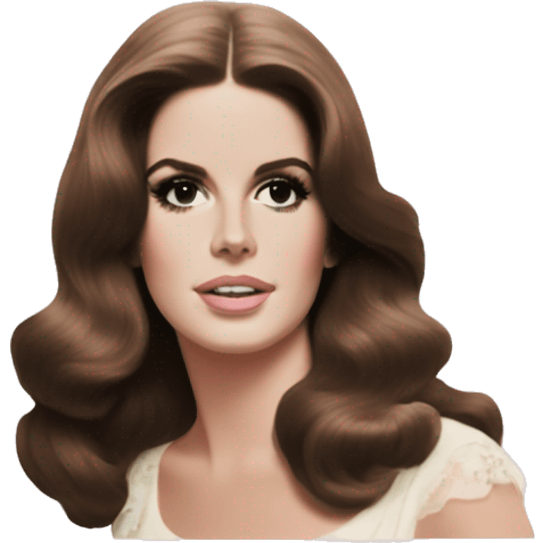 vintage pale pink picture frame of lana del rey  emoji