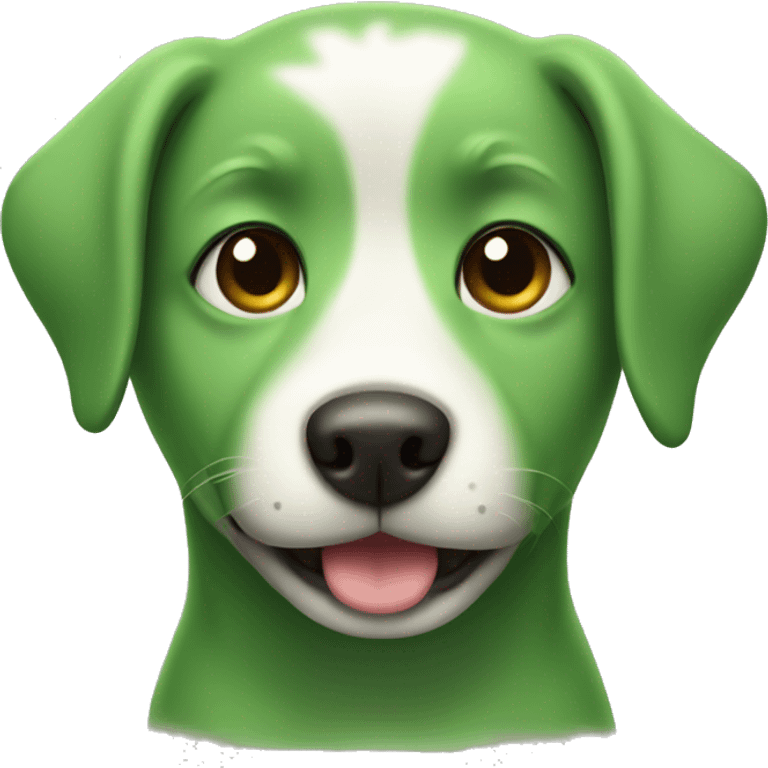 Cute green dog  emoji