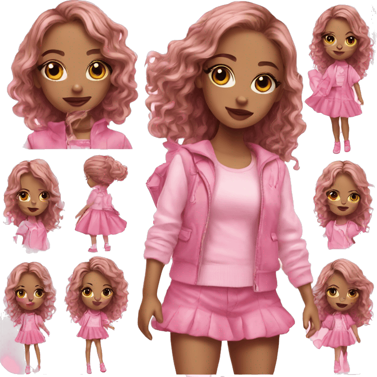 Doll love pink girl emoji