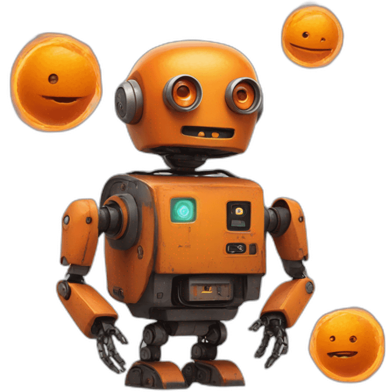 Little orange robot love death and robots emoji