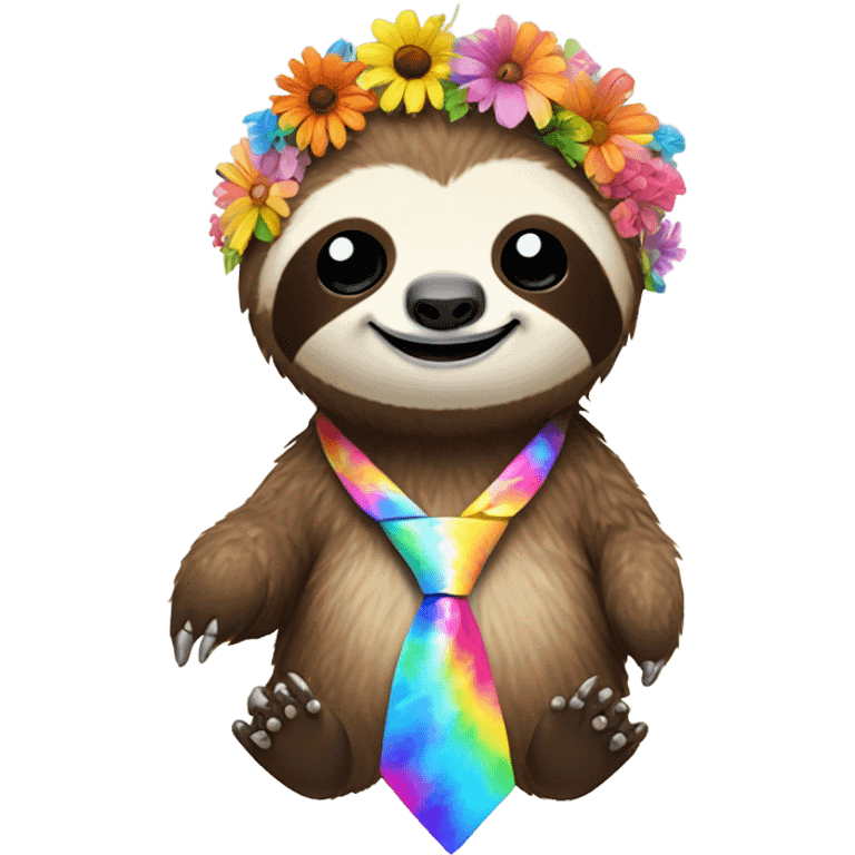 a hippie sloth emoji