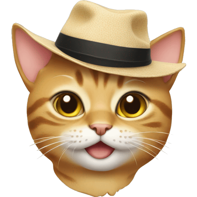 Cat with a hat emoji