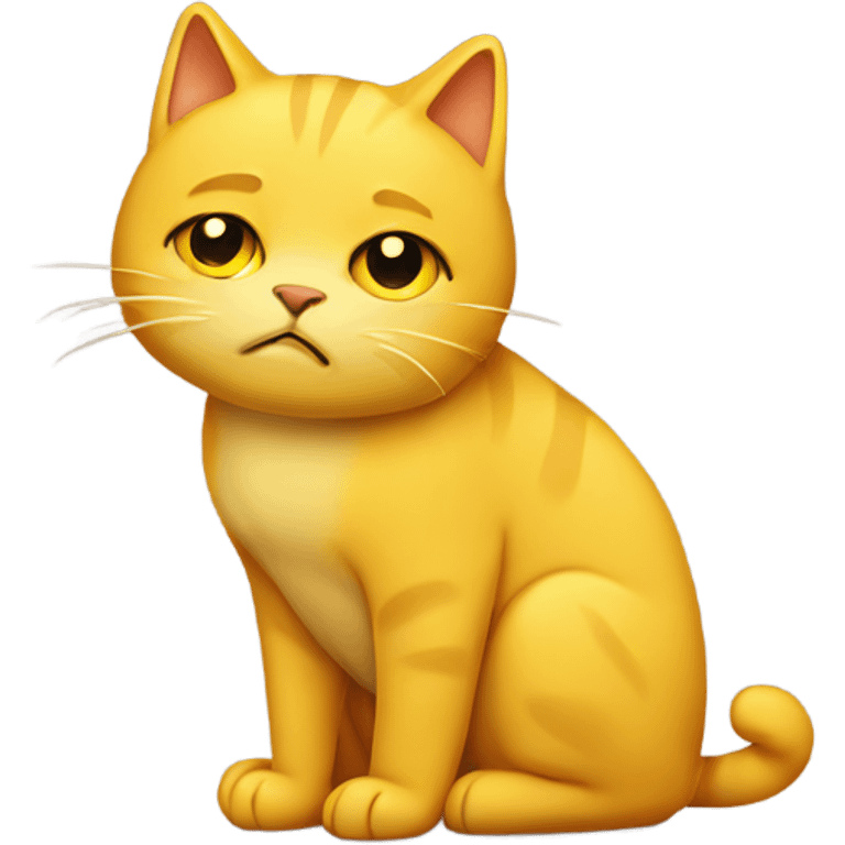 Sad yellow cat emoji