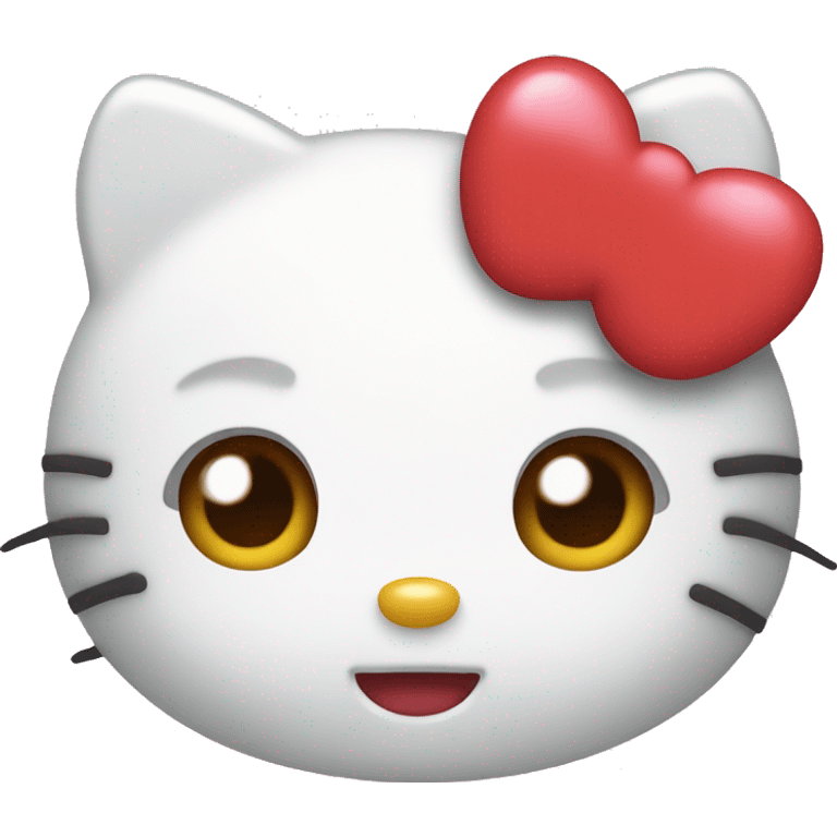 hello kitty with heart emoji