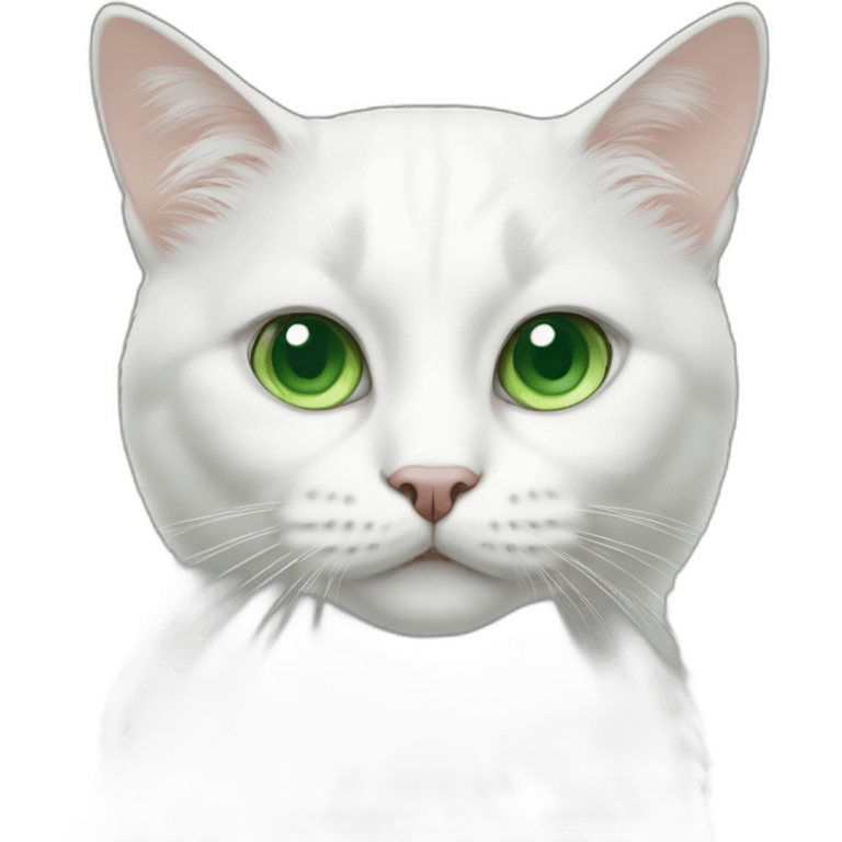 white-cat-green-eyes emoji