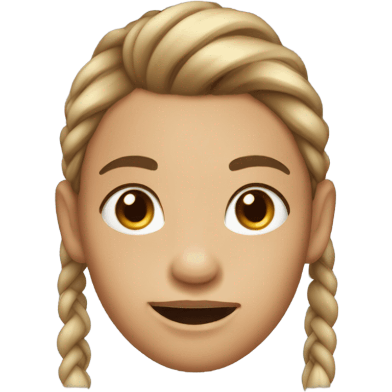 emoji with a ponytail and hyperpigmentation  emoji