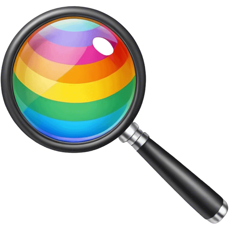 rainbow magnifier emoji