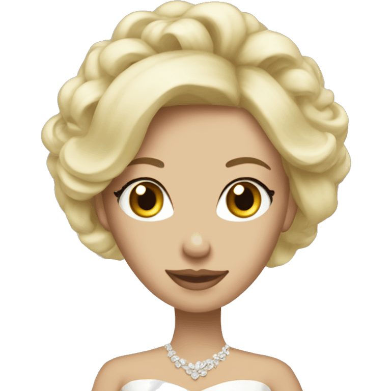 Wedding blonde bride emoji