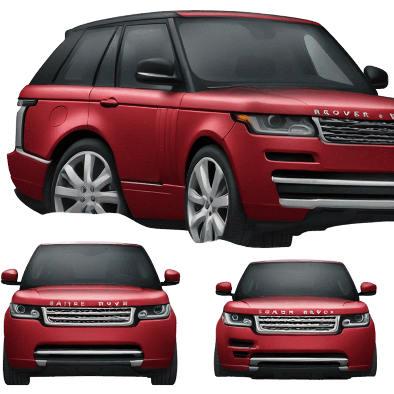 Red Range Rover front emoji