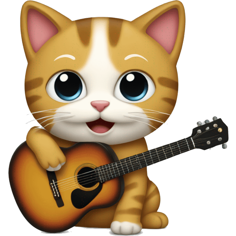 CAT WITH GUITAR emoji