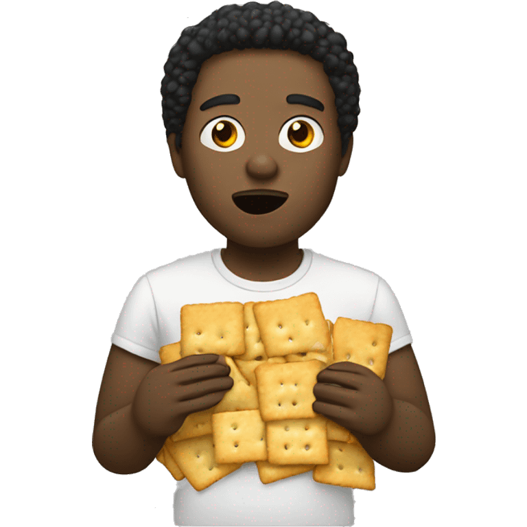 big person eating crackers  emoji