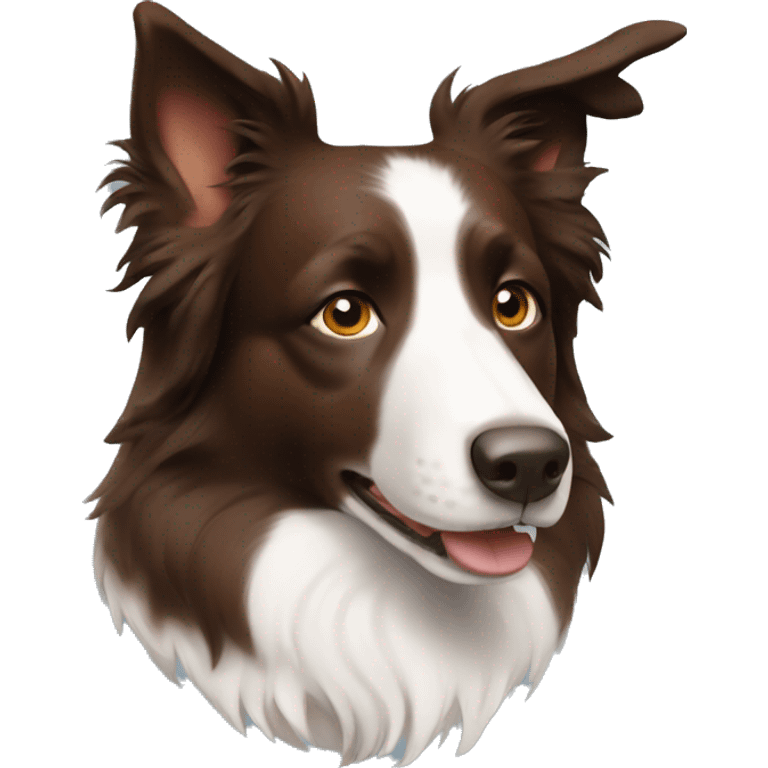 Blue brown Border Collie  emoji