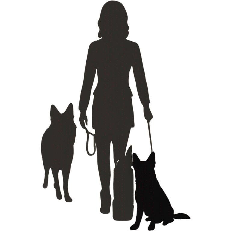 Women with German shepherd silhouette  emoji