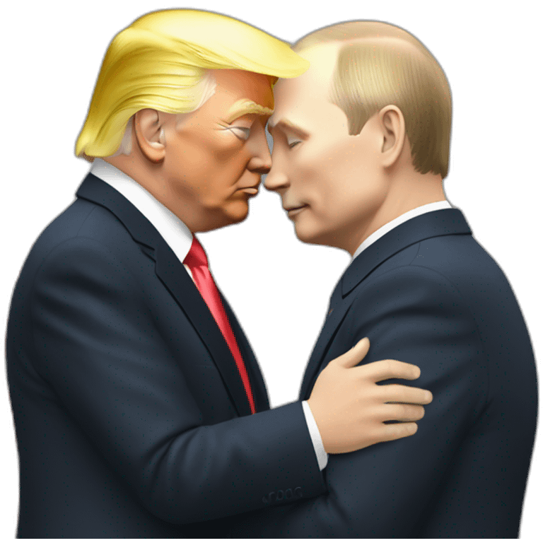 trump-and-putin-kissing,-lgbtq+ friendly, positivity, inclusiveness emoji